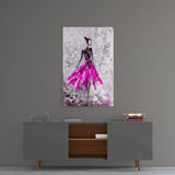 Woman (Pink) Glass Wall Art | insigneart.co.uk