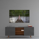 Suspension Bridge Glass Wall Art | insigneart.co.uk