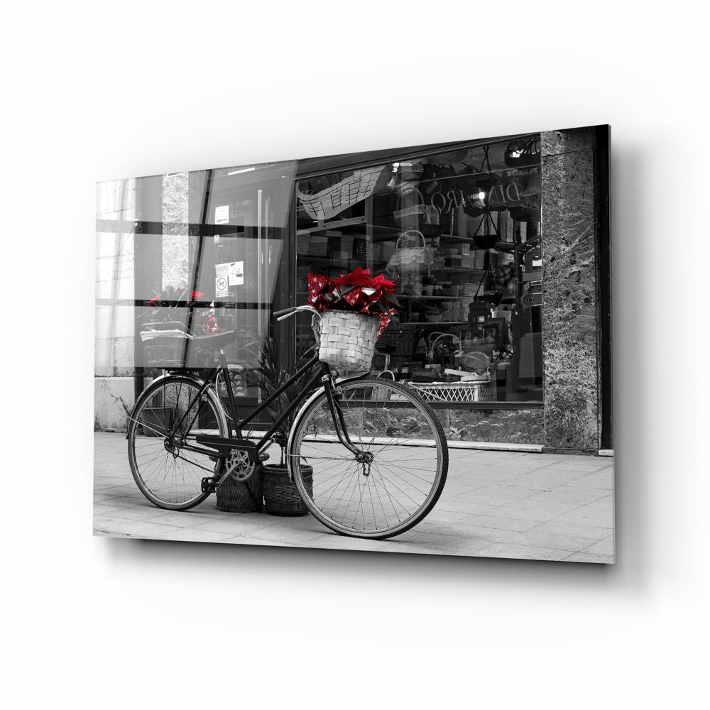 Bicycle Glass Wall Art | insigneart.co.uk