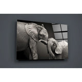 Elephants Glass Wall Art | insigneart.co.uk