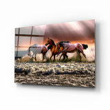 Horses Glass Wall Art | insigneart.co.uk