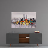 Abstract City Glass Wall Art | insigneart.co.uk