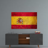 Spain Flag Glass Wall Art | insigneart.co.uk