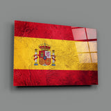 Spain Flag Glass Wall Art | insigneart.co.uk