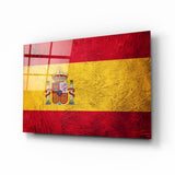 Spain Flag Glass Wall Art | insigneart.co.uk