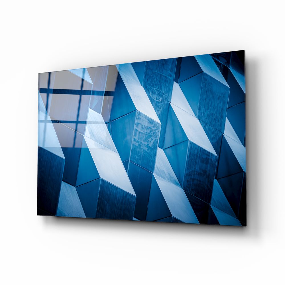 Architectural Geometric Shapes Glass Wall Art | insigneart.co.uk