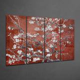 Sakura 4 Pieces Mega Glass Wall Art (150x92 cm)