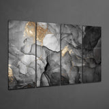 Marble 4 Pieces Mega Glass Wall Art (150x92 cm)