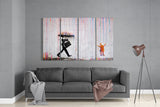 Banksy 4 Pieces Mega Glass Wall Art (150x92 cm)