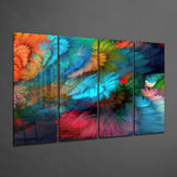 Colorful Touches 4 Pieces Mega Glass Wall Art (150x92 cm)