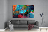 Colorful Touches 4 Pieces Mega Glass Wall Art (150x92 cm)