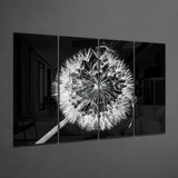 Dandelion 4 Pieces Mega Glass Wall Art (150x92 cm)