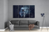 Astronaut  4 Pieces Mega Glass Wall Art (150x92 cm)