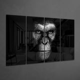 Rise of Apes 4 Pieces Mega Glass Wall Art (150x92 cm)