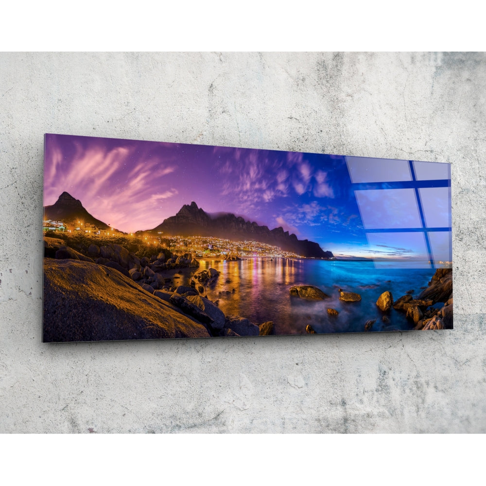 City Lights Glass Wall Art (92x36 cm)