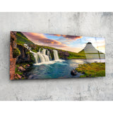 Waterfall Glass Wall Art (92x36 cm)