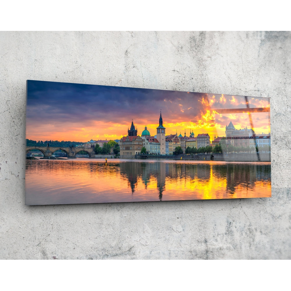 Switzerland Glass Wall Art (92x36 cm)