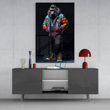 Gorilla Bro Glass Wall Art|| Designer's Collection