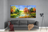 Autumn Trees Glass Wall Art